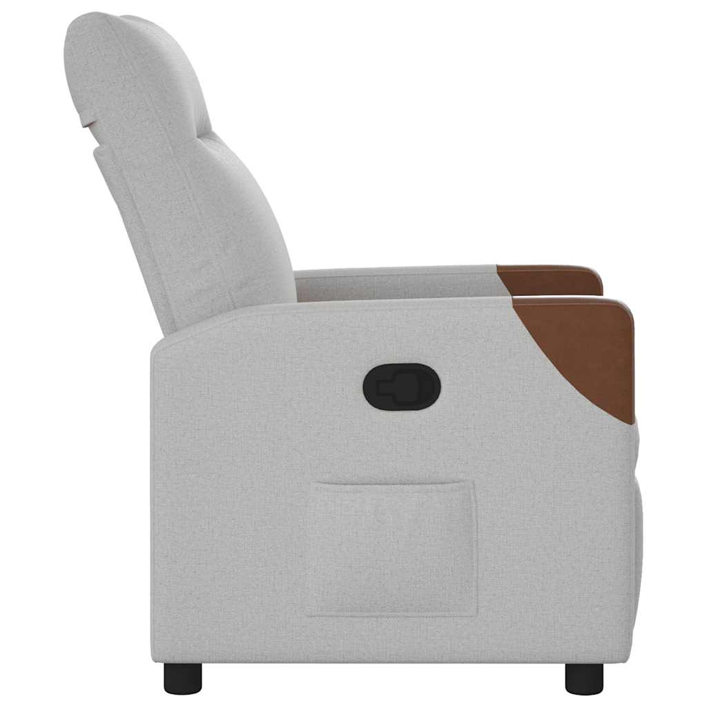 Fauteuil Liva - stof - verstelbaar - wolkengrijs