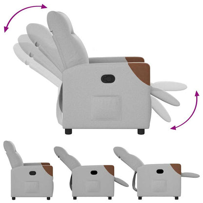 Fauteuil Liva - stof - verstelbaar - wolkengrijs