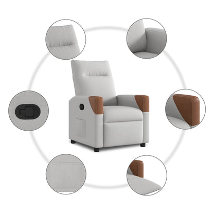 Fauteuil Liva - stof - verstelbaar - wolkengrijs