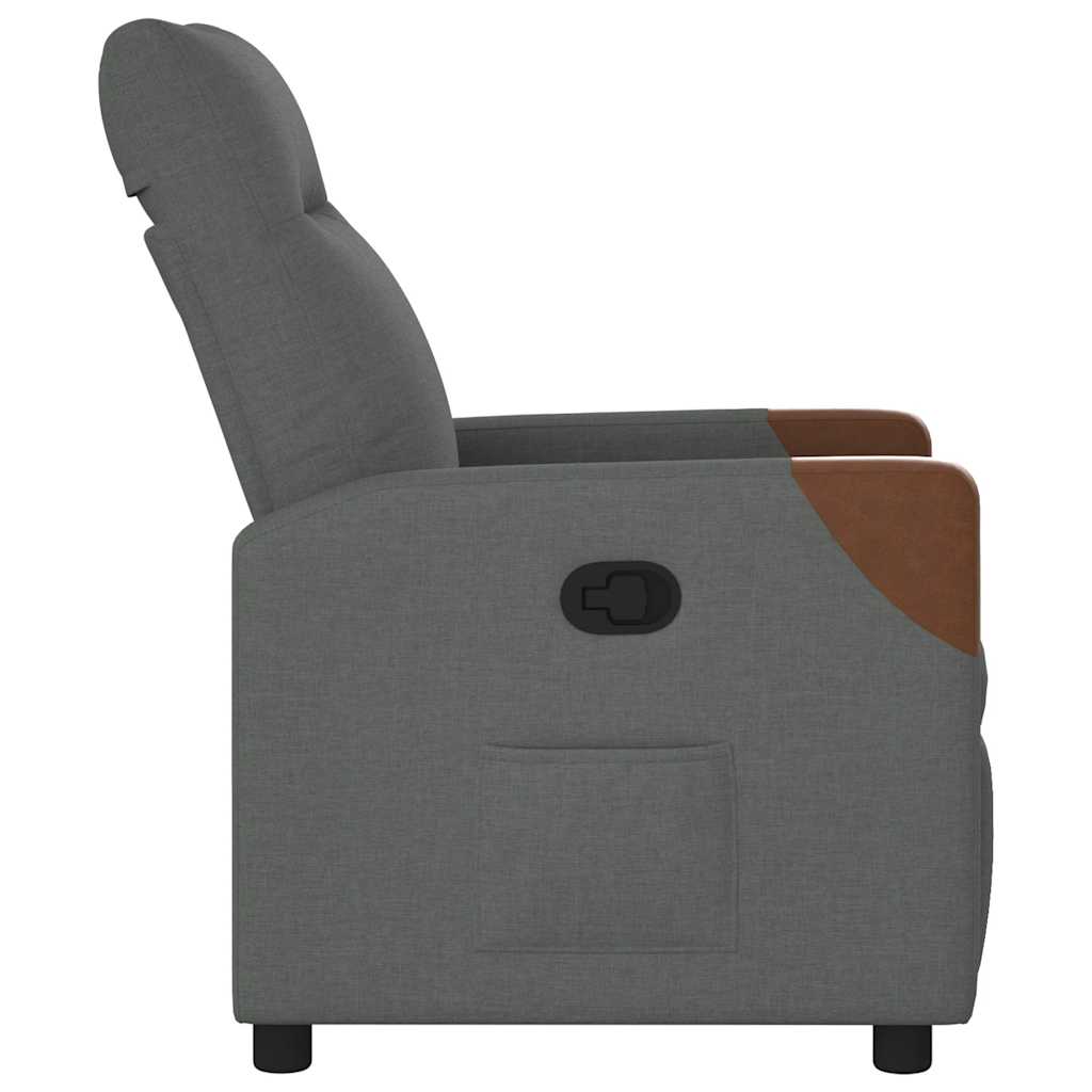 Fauteuil Liva - stof - verstelbaar - donkergrijs
