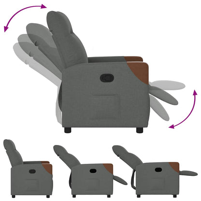 Fauteuil Liva - stof - verstelbaar - donkergrijs