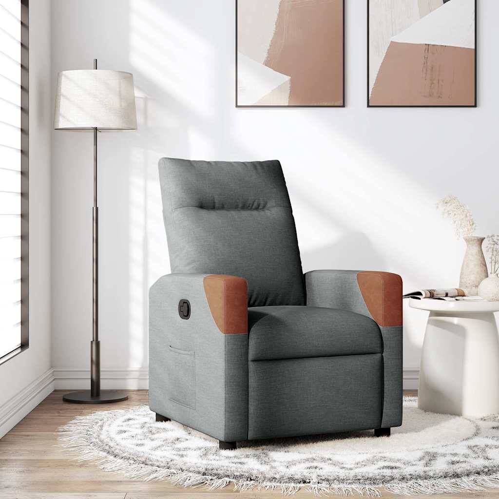 Fauteuil Liva - stof - verstelbaar - donkergrijs