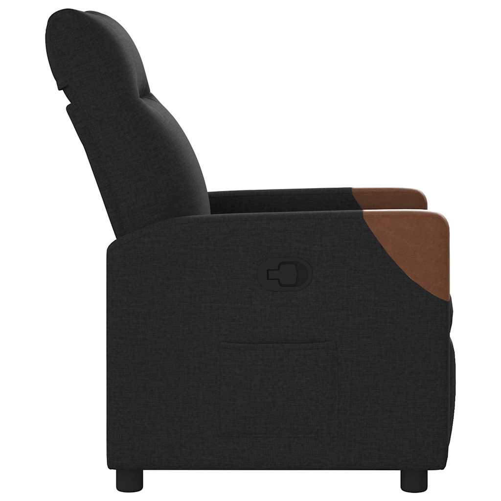 Fauteuil Liva - stof - verstelbaar - zwart