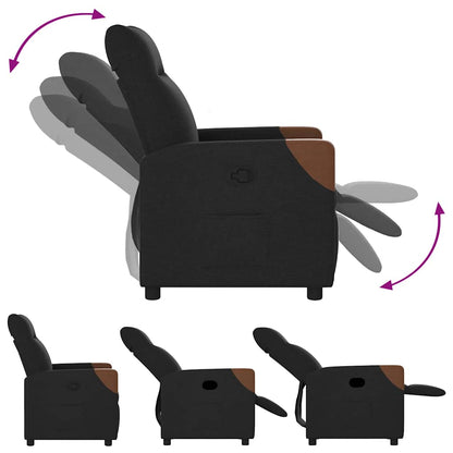 Fauteuil Liva - stof - verstelbaar - zwart