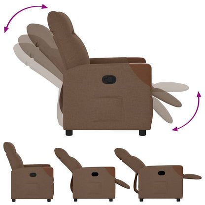 Fauteuil Liva - stof - verstelbaar - bruin