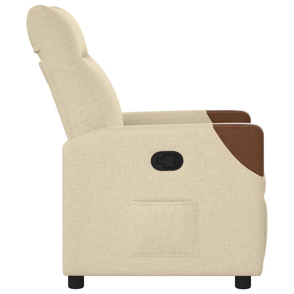 Fauteuil Liva - stof - verstelbaar - crème