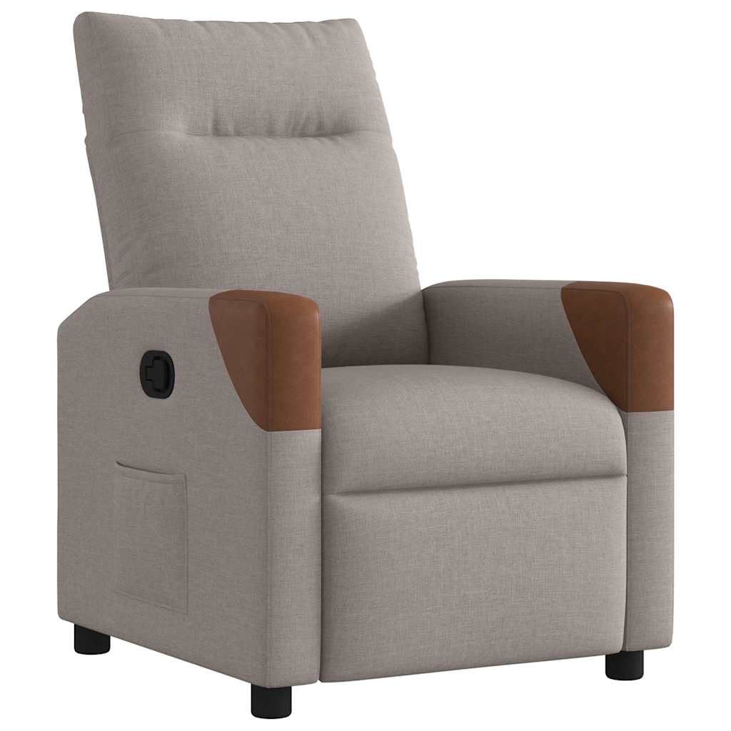 Fauteuil Liva - stof - verstelbaar - taupe