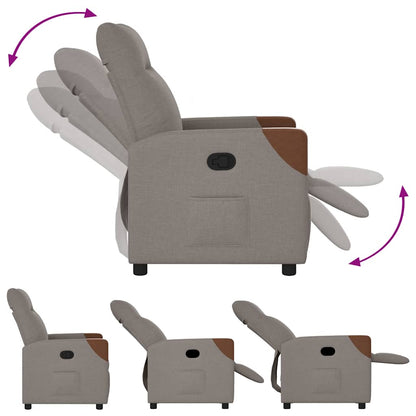 Fauteuil Liva - stof - verstelbaar - taupe
