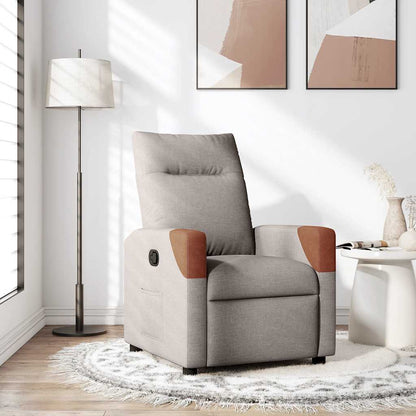 Fauteuil Liva - stof - verstelbaar - taupe