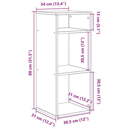Boekenkast Siem - bewerkt hout - zwart