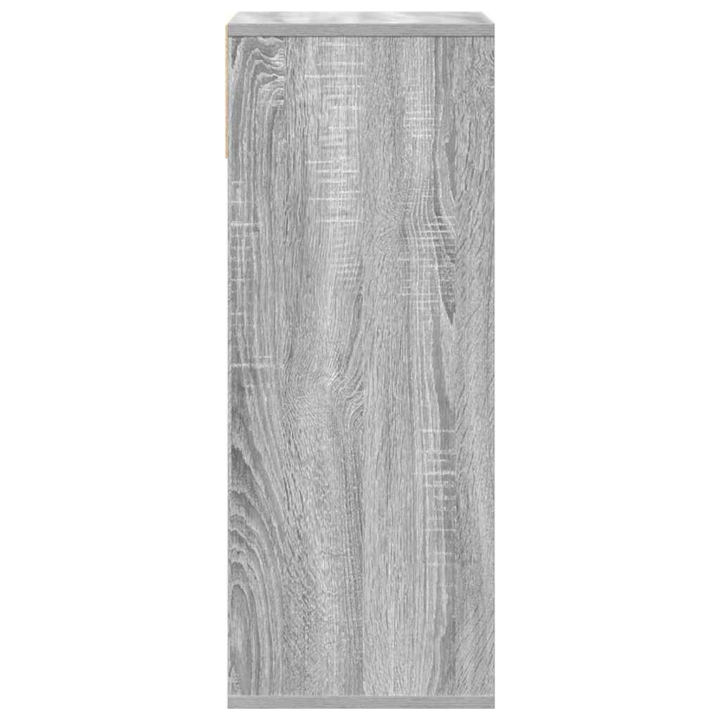 Boekenkast Siem - bewerkt hout - grijs sonoma