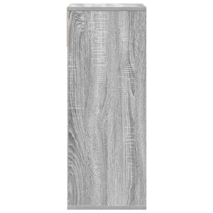 Boekenkast Siem - bewerkt hout - grijs sonoma