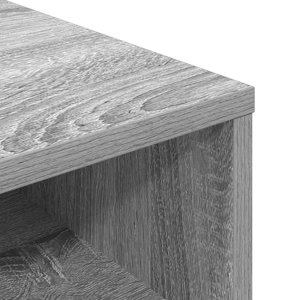 Boekenkast Siem - bewerkt hout - grijs sonoma