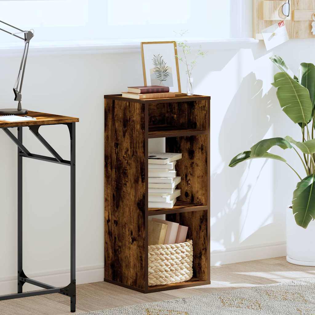 Boekenkast Siem - 80x24x143 cm - gerookt eiken