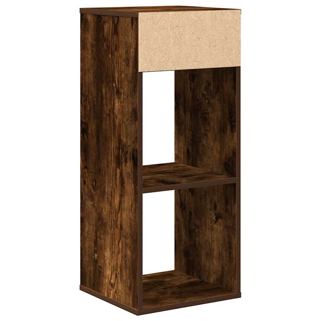 Boekenkast Siem - 80x24x143 cm - gerookt eiken