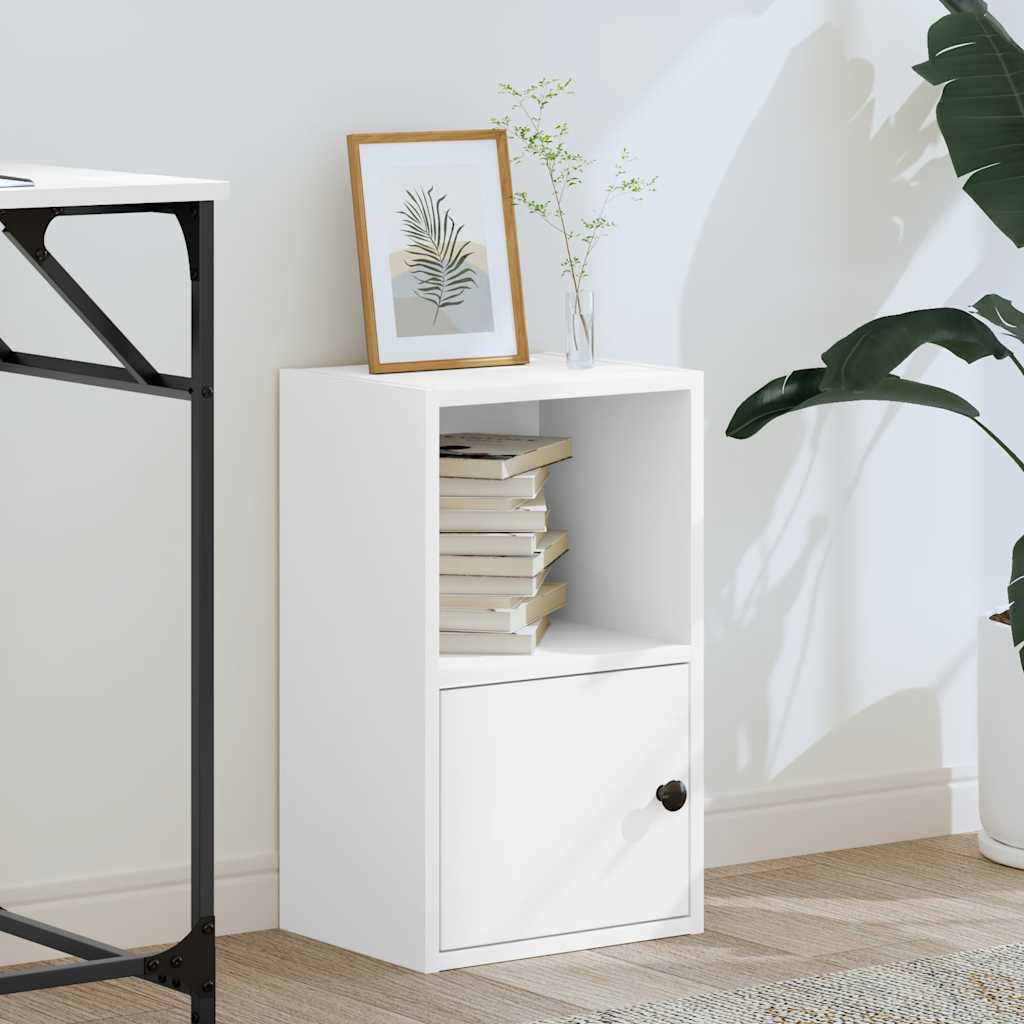 Boekenkast Jorn - bewerkt hout - wit