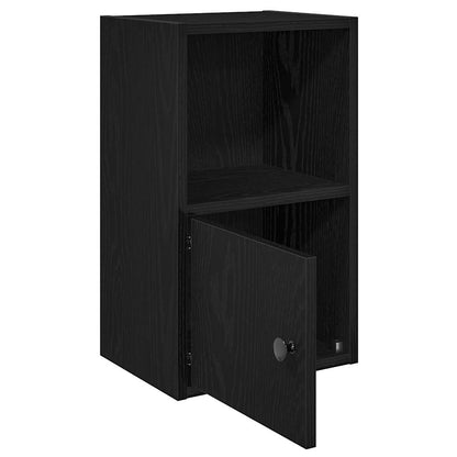Boekenkast Jorn - bewerkt hout - zwart eiken