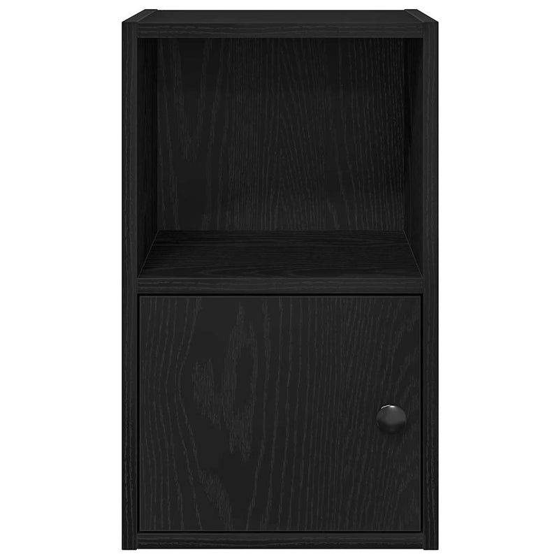 Boekenkast Jorn - bewerkt hout - zwart eiken