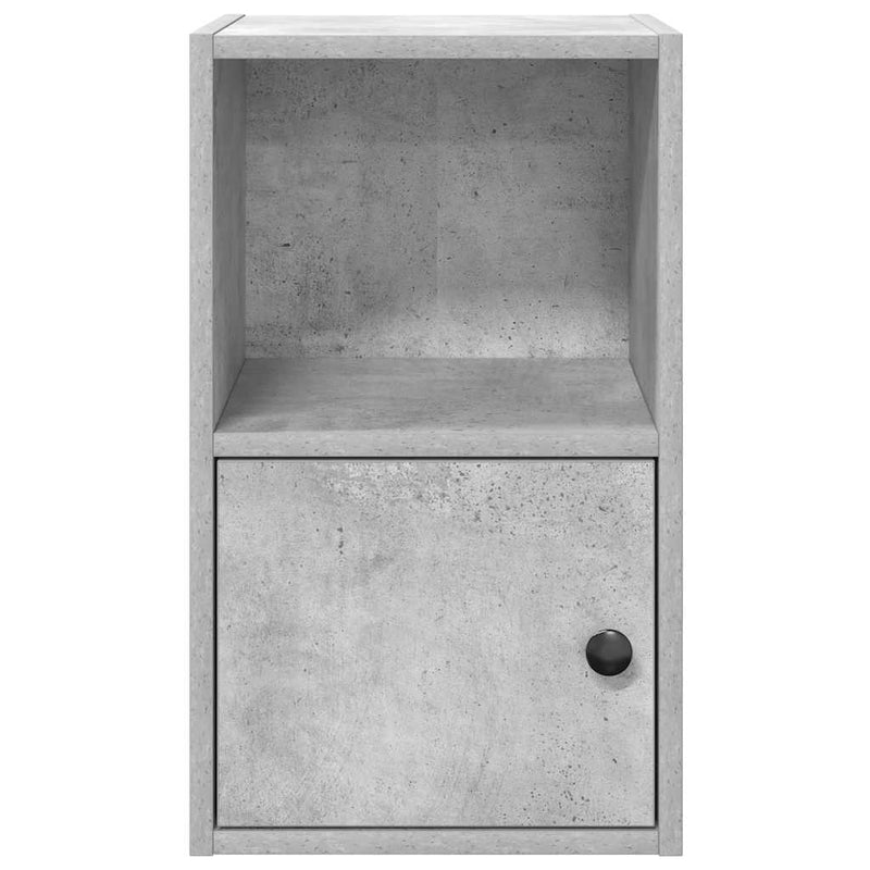 Boekenkast Jorn - bewerkt hout - betongrijs