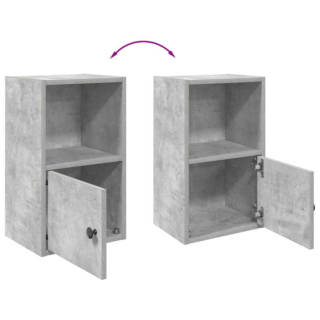 Boekenkast Jorn - bewerkt hout - betongrijs