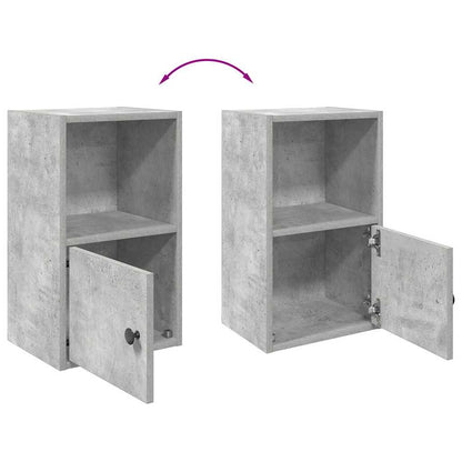 Boekenkast Jorn - bewerkt hout - betongrijs