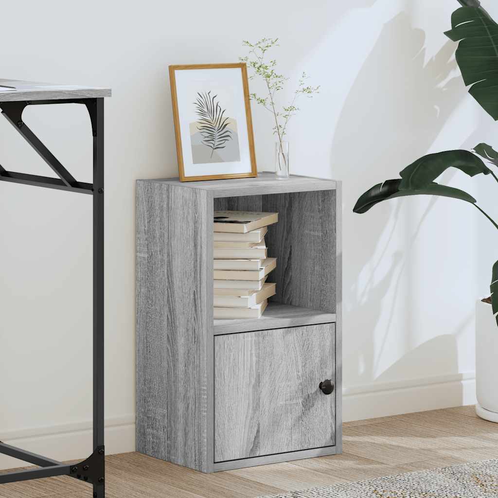 Boekenkast Jorn - bewerkt hout - grijs sonoma