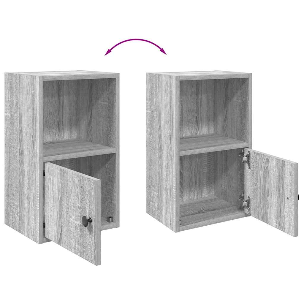 Boekenkast Jorn - bewerkt hout - grijs sonoma