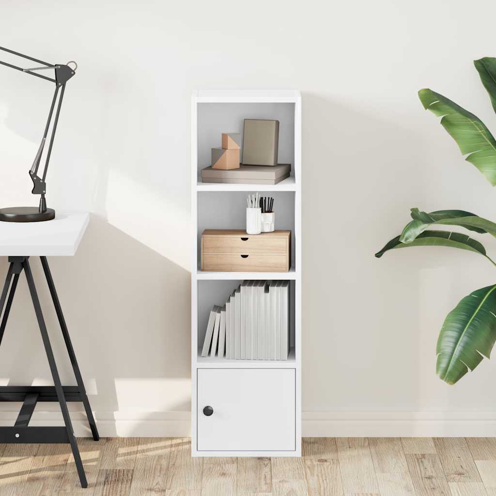 Boekenkast Hugoine - bewerkt hout - wit