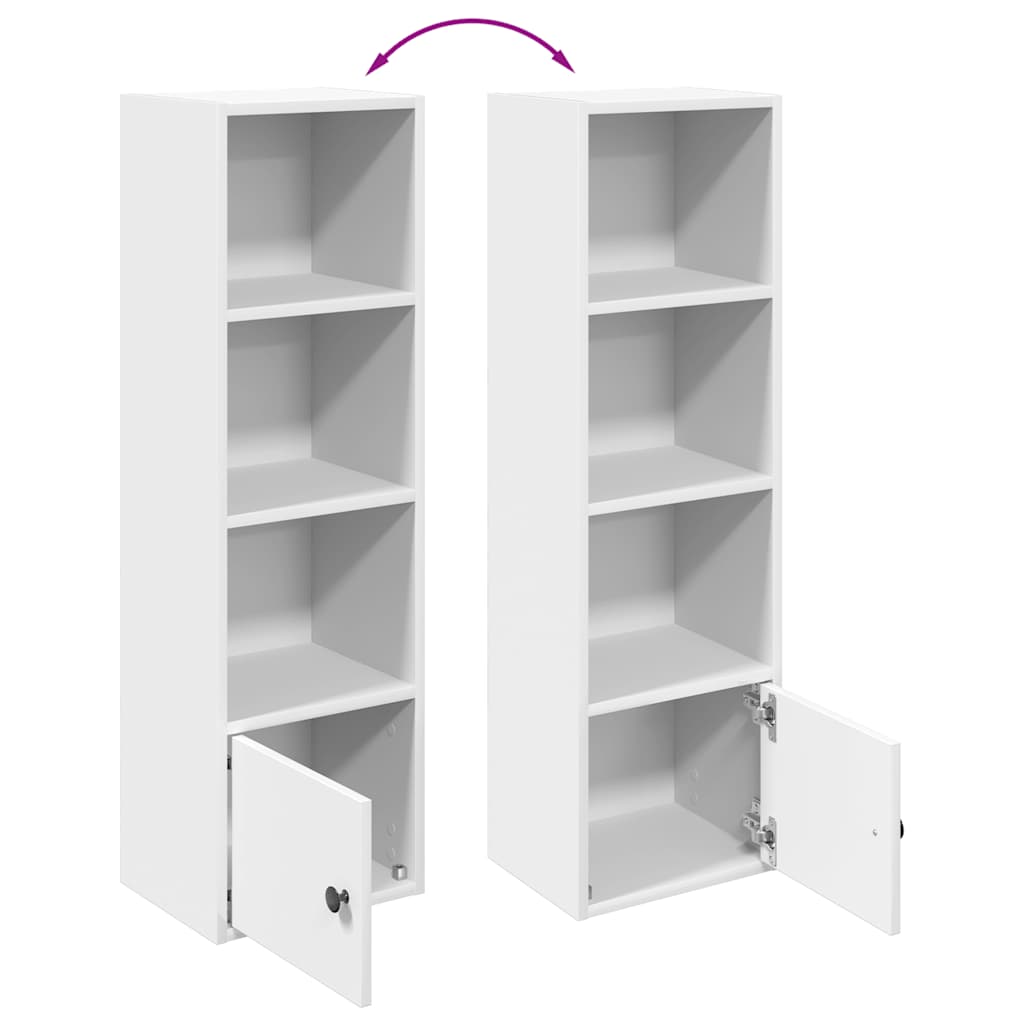 Boekenkast Hugoine - bewerkt hout - wit