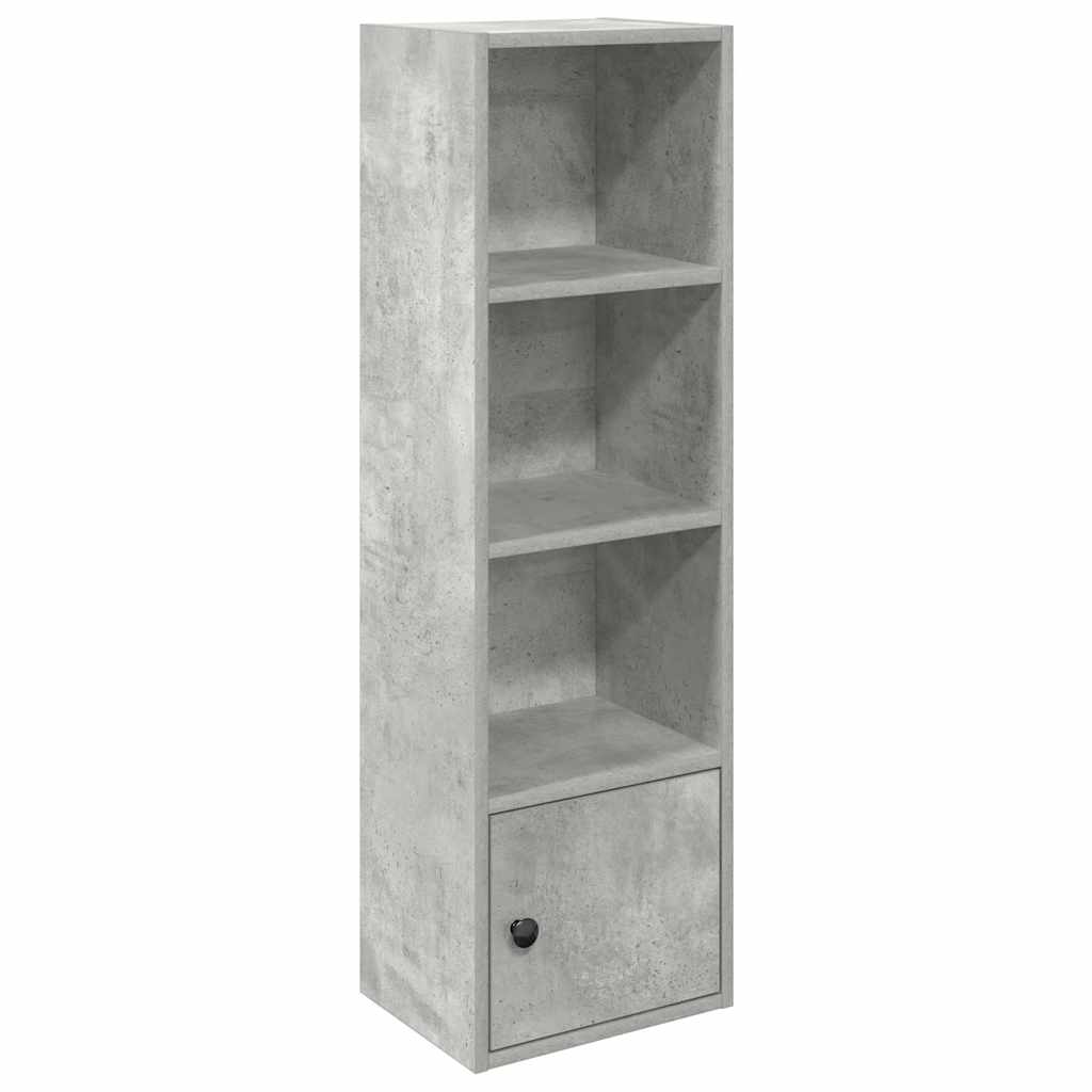 Boekenkast Hugoine - bewerkt hout - betongrijs