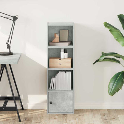 Boekenkast Hugoine - bewerkt hout - betongrijs