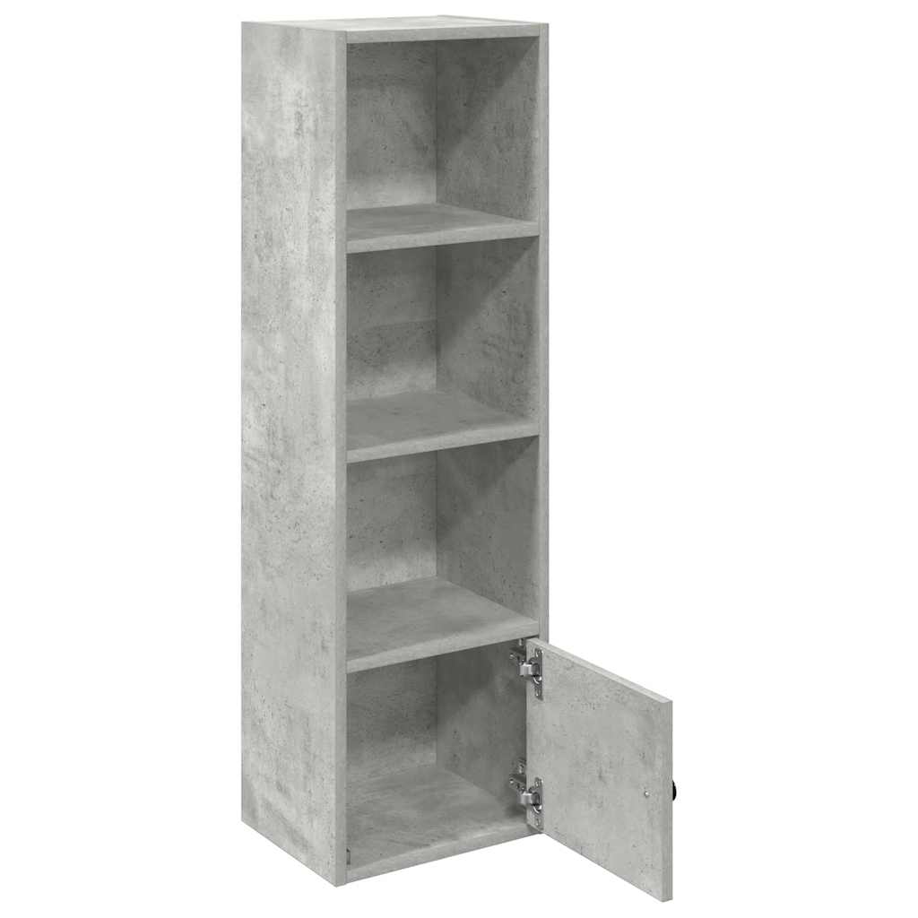 Boekenkast Hugoine - bewerkt hout - betongrijs