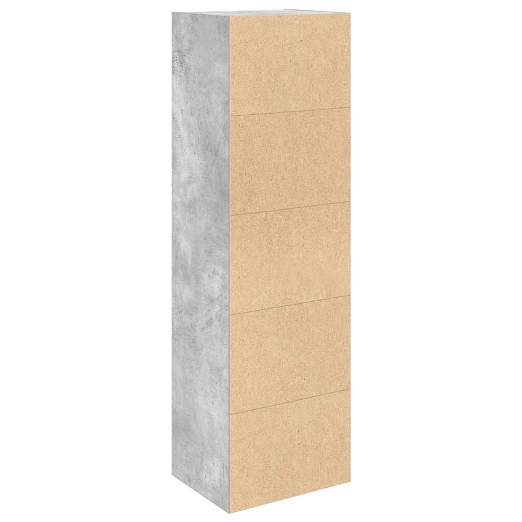 Boekenkast Hugoine - bewerkt hout - betongrijs