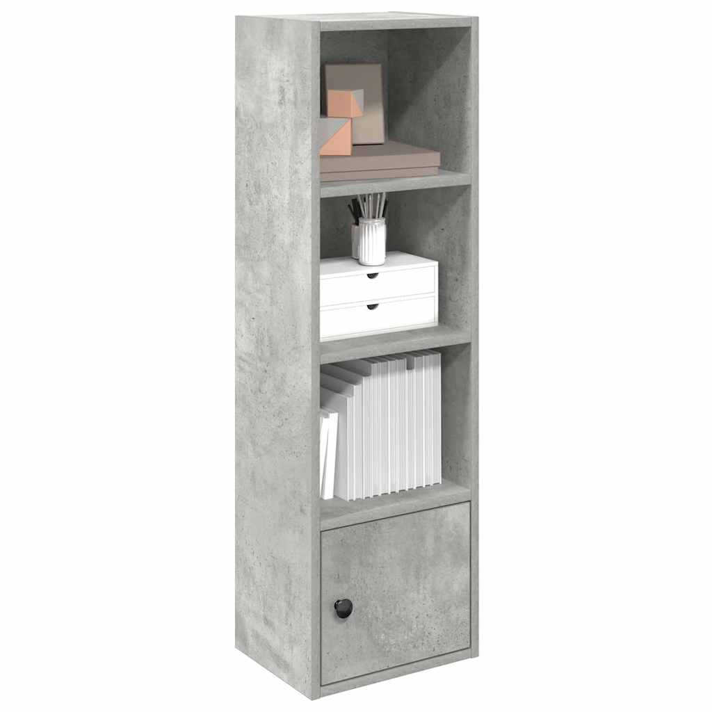 Boekenkast Hugoine - bewerkt hout - betongrijs