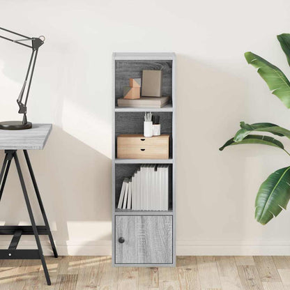 Boekenkast Hugoine - bewerkt hout - grijs sonoma