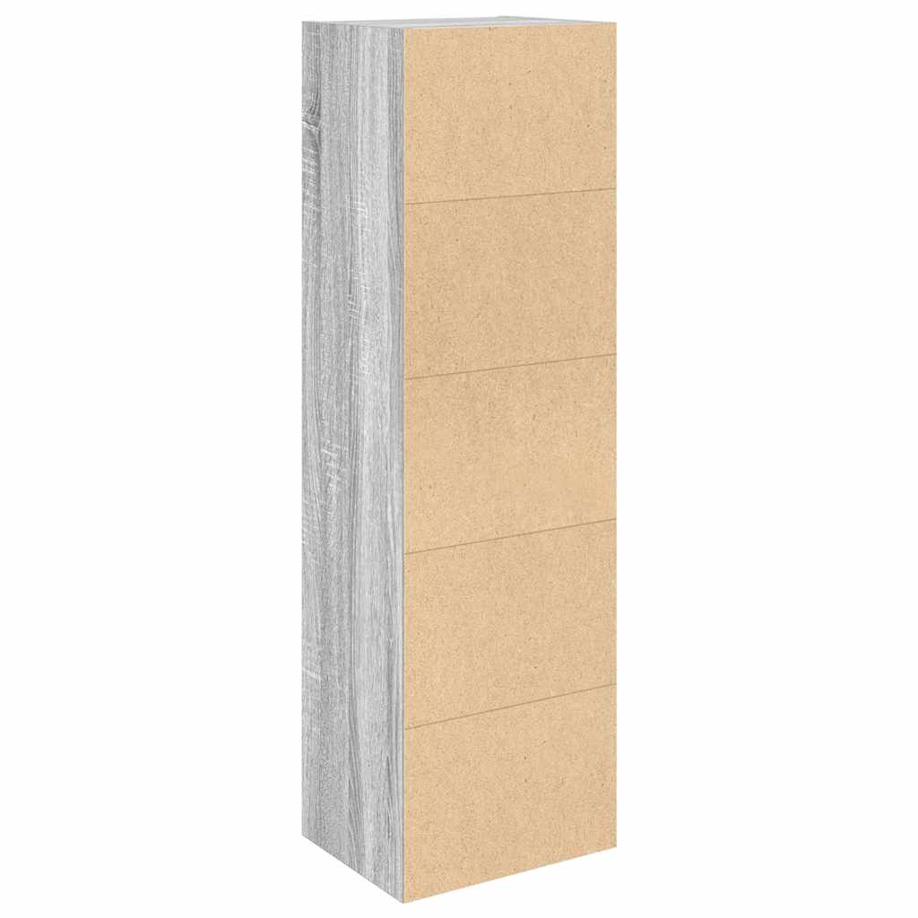 Boekenkast Hugoine - bewerkt hout - grijs sonoma
