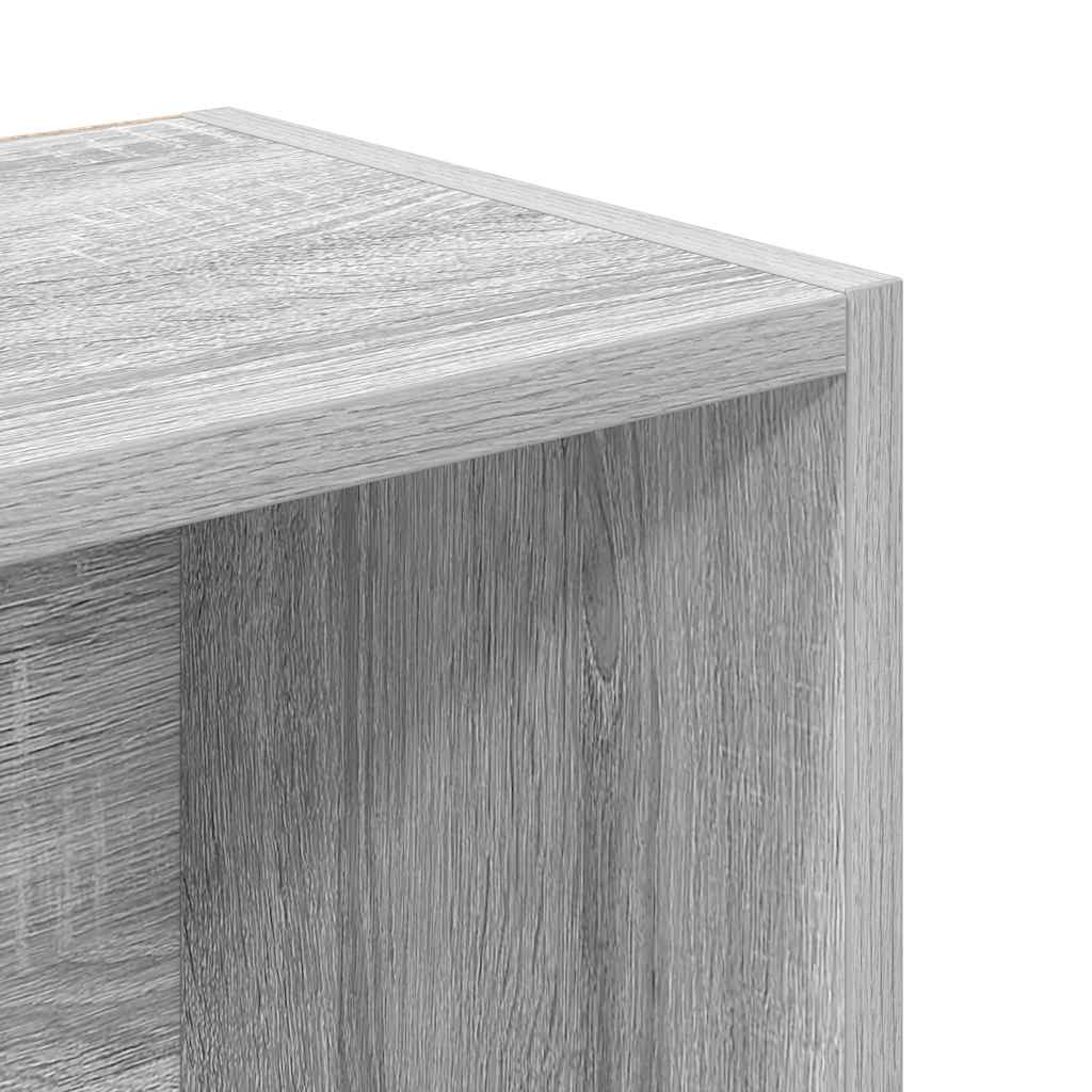 Boekenkast Hugoine - bewerkt hout - grijs sonoma