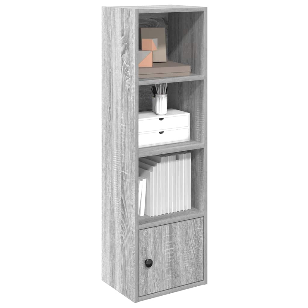 Boekenkast Hugoine - bewerkt hout - grijs sonoma