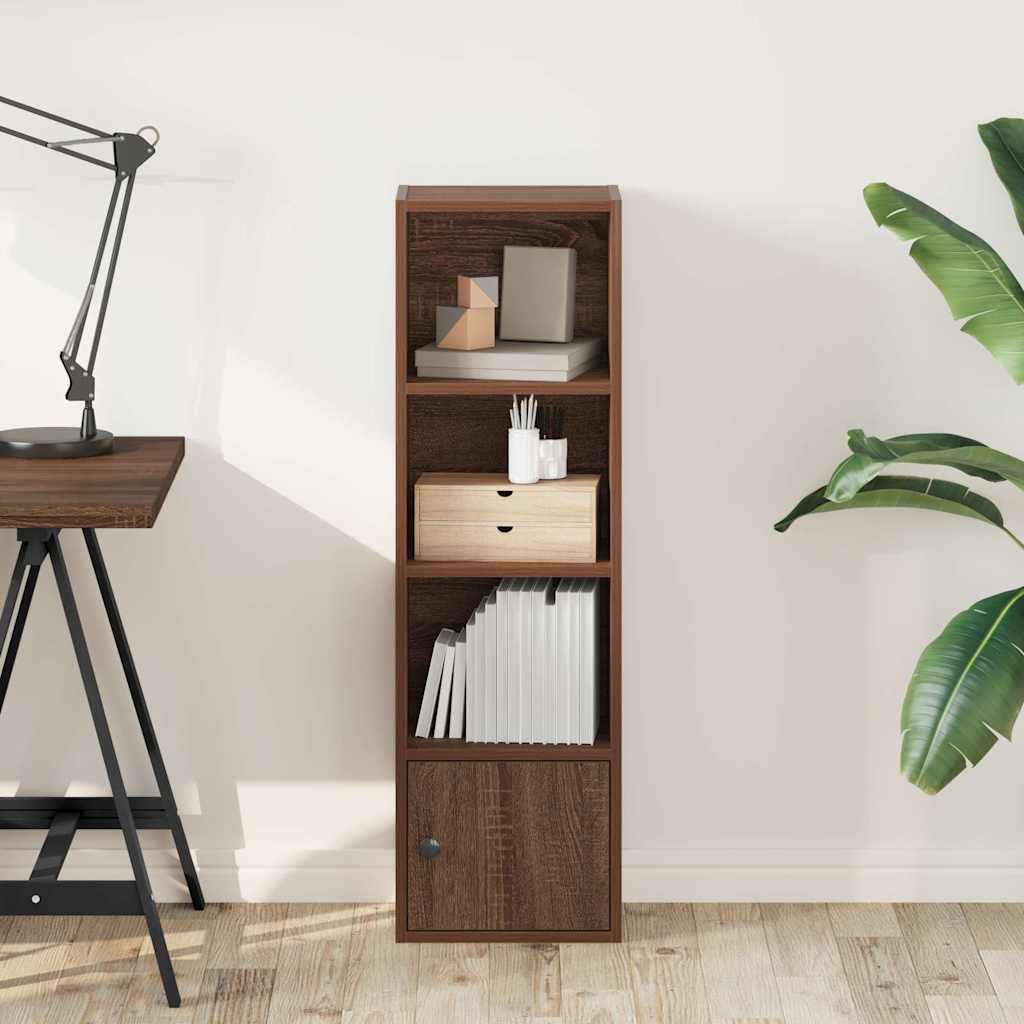 Boekenkast Hugoine - bewerkt hout - bruin eiken