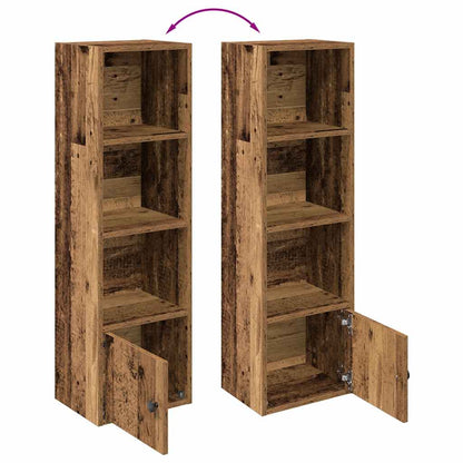 Boekenkast Hugoine - 31x24x102 cm - oud hout