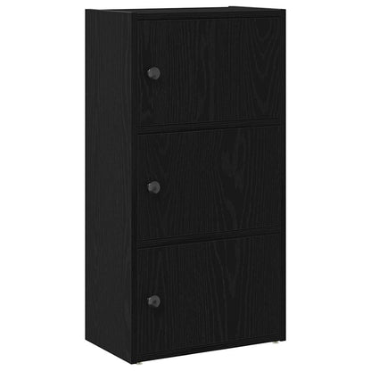 Boekenkast Gijs - 40x24x77 cm - zwart eiken