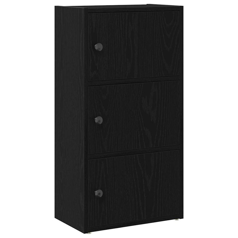 Boekenkast Gijs - 40x24x77 cm - zwart eiken – extra afbeelding