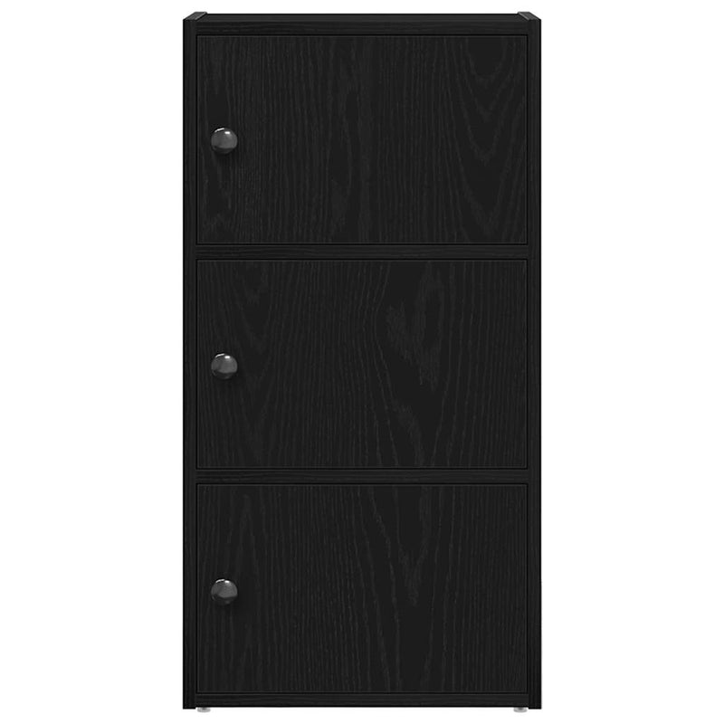 Boekenkast Gijs - 40x24x77 cm - zwart eiken