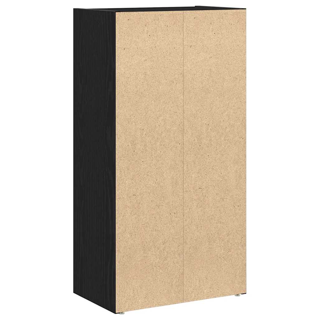 Boekenkast Gijs - 40x24x77 cm - zwart eiken