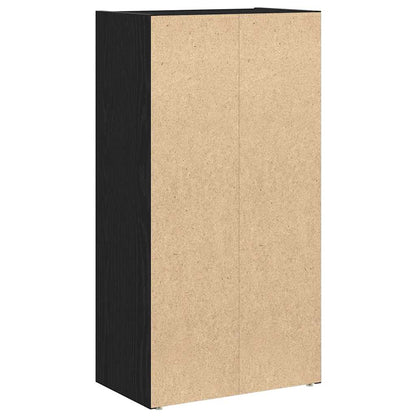 Boekenkast Gijs - 40x24x77 cm - zwart eiken