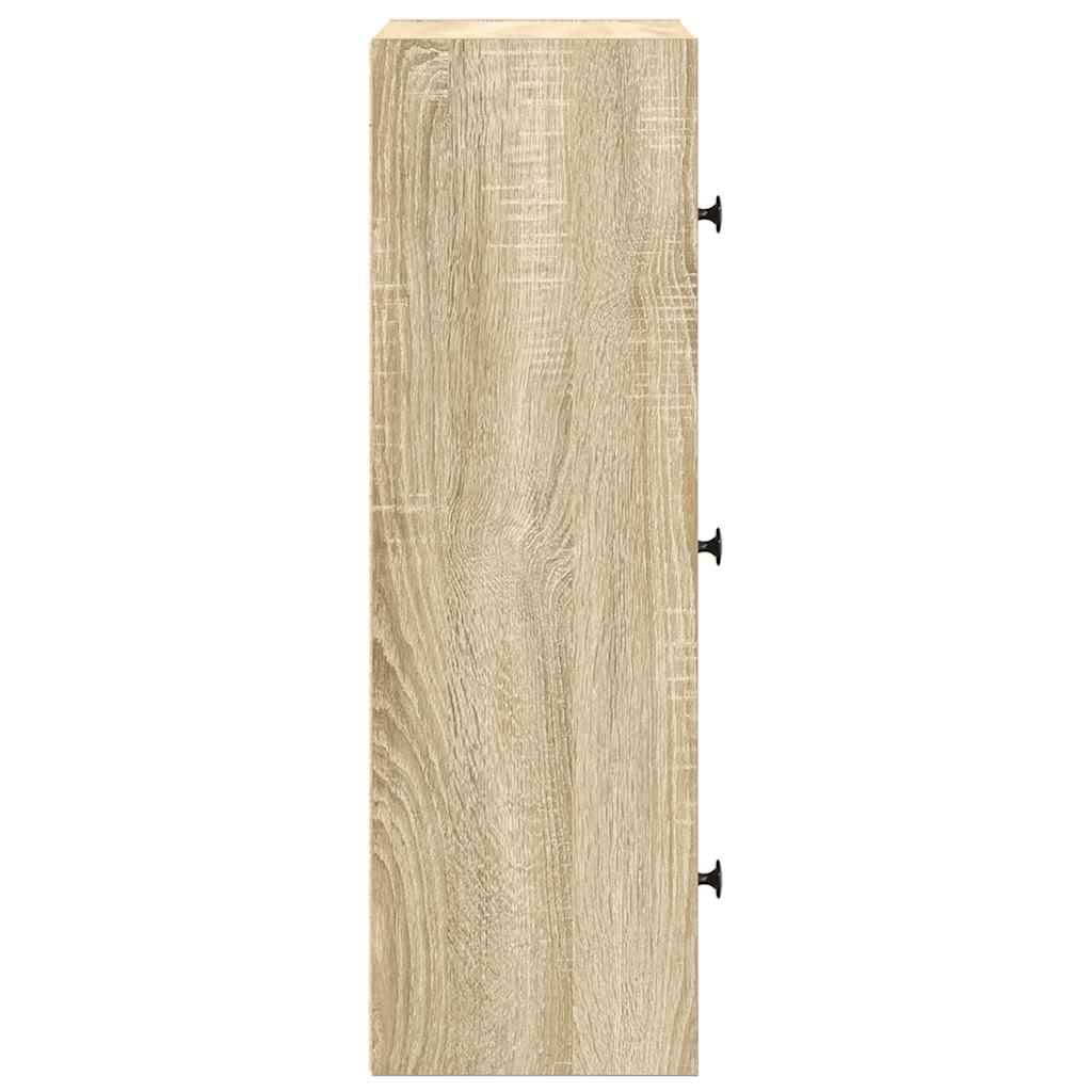 Boekenkast Gijs - 40x24x77 cm - sonoma eiken