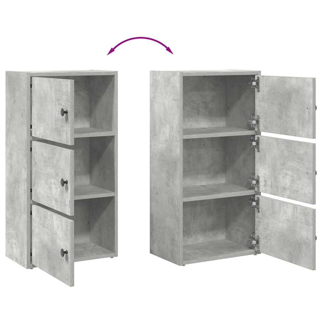 Boekenkast Gijs - 40x24x77 cm - betongrijs