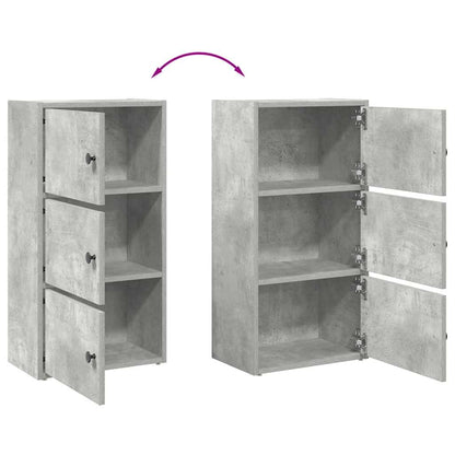 Boekenkast Gijs - 40x24x77 cm - betongrijs