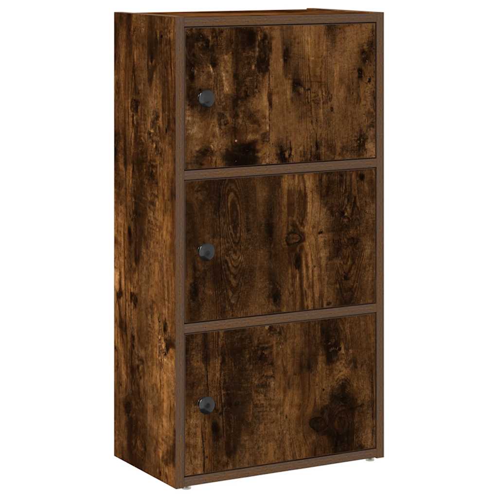 Boekenkast Gijs - 40x24x77 cm - gerookt eiken