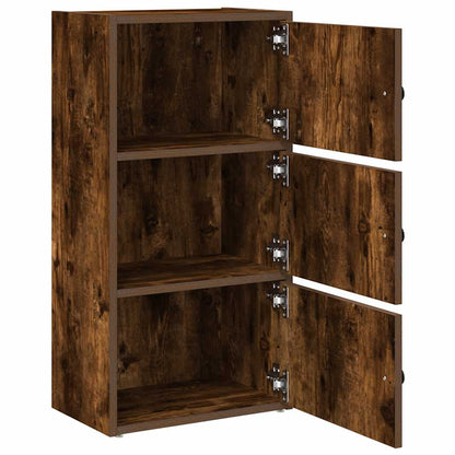 Boekenkast Gijs - 40x24x77 cm - gerookt eiken